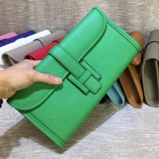 Geantă Hermes Epsom din piele Jige Clutch 29cm verde
