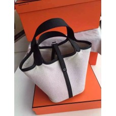 Hermes Picotin Lock Canvas Negru