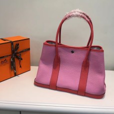 Geantă de mână Hermes Garden Party 36cm din piele roz pepene verde roșu