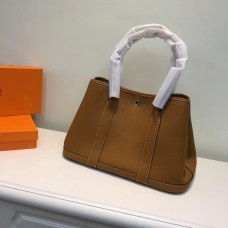 Geantă Hermes Garden Party mică, 31 cm, maro