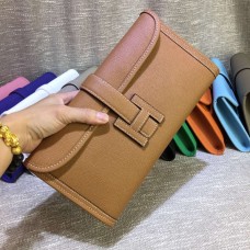 Geantă Hermes Epsom Leather Jige Clutch 29cm Maro