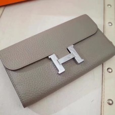 Portofel Hermes Constance din piele Togo gri