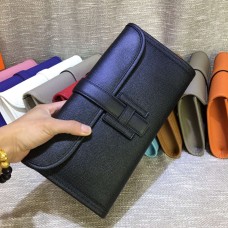 Geantă Hermes Epsom Leather Jige Clutch 29cm Negru