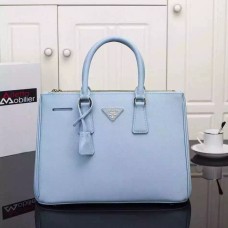 Geantă Prada Galleria 2274 Piele Saffiano 33cm Albastru Deschis