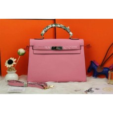 Geantă Hermes Kelly 32cm Epsom din piele roz