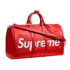 Geantă Louis Vuitton x Supreme Keepall Bandouliere 45 M53419 din piele Epi