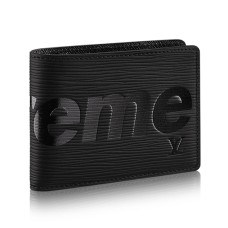 Portofel Louis Vuitton x Supreme Slender M67718 din piele Epi
