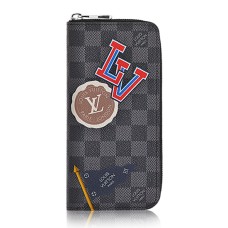Portofel Louis Vuitton Zippy vertical N64443 Damier Graphite Stickers