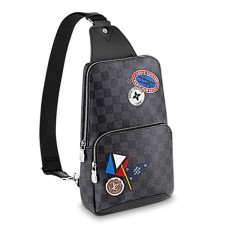 Geanta Louis Vuitton Avenue Sling N41056 Damier Graphite Canvas