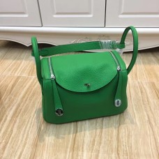 Geantă Hermes Lindy 30cm Verde Argintiu