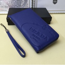 Portofel din piele pentru bărbați Prada 1191 albastru