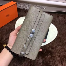 Portofel Hermes Kelly Togo din piele gri