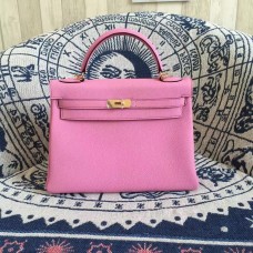 Geantă Hermes Kelly 28cm din piele Togo roz auriu