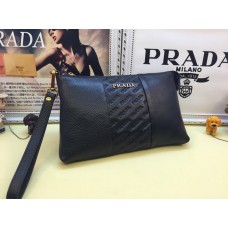 Prada Poșetă din piele pentru bărbați 3313 Negru