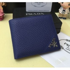 Portofel din piele pentru bărbați Prada 0336 Albastru