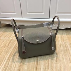 Geantă Hermes Lindy 30cm Gri Argintiu
