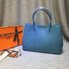 Geantă Hermes Garden Party, mare, 36 cm, albastră