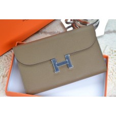 Portofel Hermes H gri argintiu
