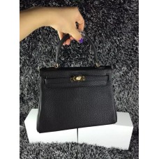 Geantă Hermes Kelly 25cm Togo Leather Negru Auriu