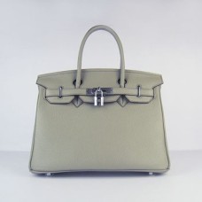Genți de mână Hermes Birkin 30cm Togo din piele gri închis argintiu
