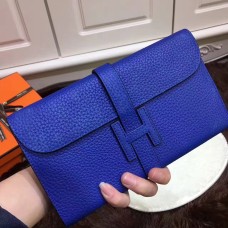 Portofel Hermes Jige din piele Togo, albastru electric