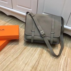 Geantă Hermes Steve Crossbody din piele pentru bărbați, gri