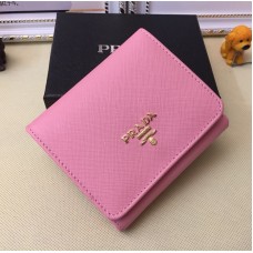 Portofele Prada 1M0176 din piele Saffiano roz