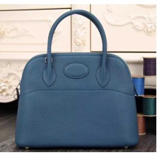 Geantă Hermes Bolide 31cm Togo din piele albastră