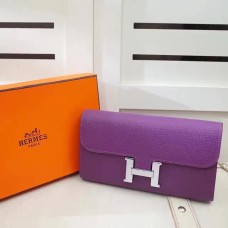 Portofel Hermes Constance din piele Togo violet