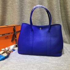 Geantă Hermes Garden Party, mare, 36 cm, albastru electric
