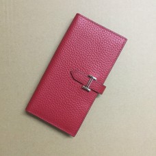 Portofel Hermes din piele de vițel H005 roșu
