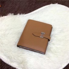 Portofel Hermes Bi-Fold H006 cafea deschisă