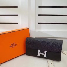 Portofel Hermes Constance Togo din piele negru