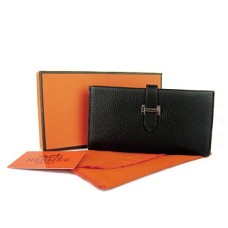 Portofel Hermes din piele de vițel H005 negru