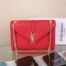 Geantă YSL Saint Laurent Classic Large Monogram Roșie 31cm