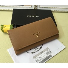 Portofel Prada 1M1132 din piele Saffiano maro