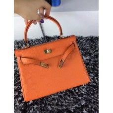 Geantă Hermes Kelly 25cm Togo Leather Portocalie Aurie