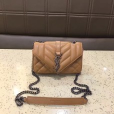 Geantă de umăr YSL Envelop mică 17cm Caisă