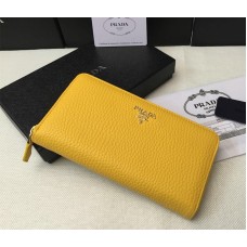 Portofel cu fermoar Prada 1M0506 Galben