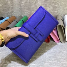 Geantă Hermes Epsom Leather Jige Clutch 29cm Albastru Electric