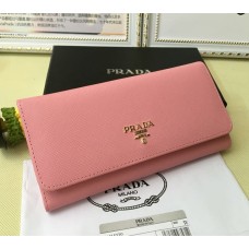 Portofel Prada 1M1132 din piele Saffiano roz