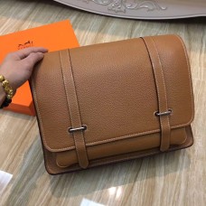 Geantă Hermes Steve Crossbody din piele pentru bărbați, maro