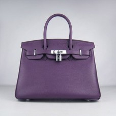 Genți de mână Hermes Birkin 30cm Togo din piele violet argintiu