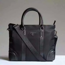 Geantă tote din pânză pentru bărbați Prada 0012 Negru