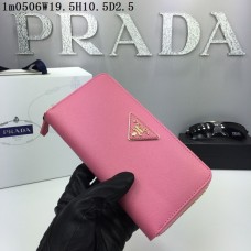 Portofel Prada din piele Saffiano 0506 roz