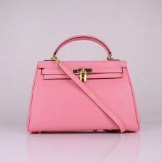 Geantă Hermes Kelly 32cm Togo din piele 6108 roz cireș auriu