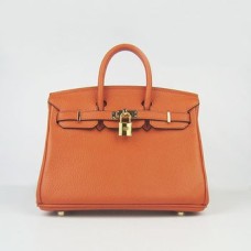 Geantă Hermes Birkin 25cm 6068 portocaliu auriu