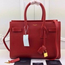 Genți YSL Downtown Tote din piele de vacă roșie