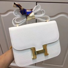 Geantă Hermes Constance 23cm din piele Epsom, auriu alb