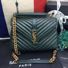 Geantă de umăr YSL cu mâner superior 24cm Verde Auriu